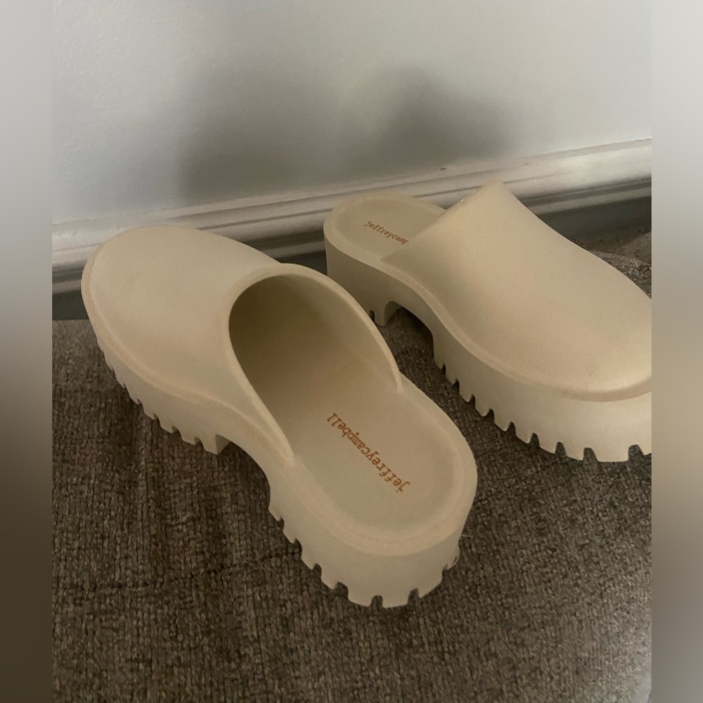 Urban Outfitters Cream Chunky Platform Clogs
